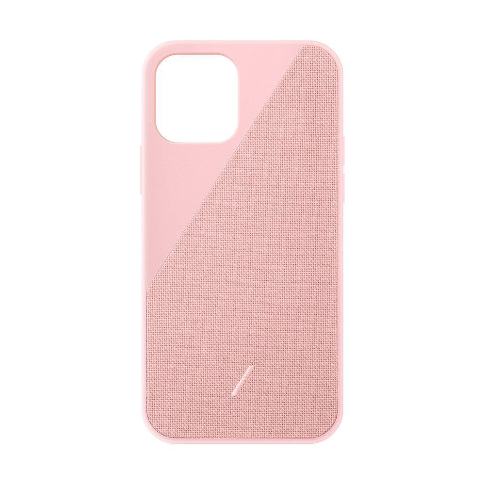 Чехол-накладка Native Union Clic Canvas для iPhone 12 Pro Max, поликарбонат, розовый/ткань - 0