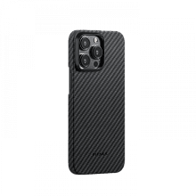 Чехол-накладка Pitaka MagEZ Case 4 для iPhone 15 Pro, арамид (кевлар), черный/серый - 1