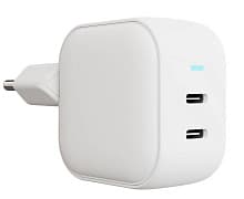 Зарядное устройство сетевое VLP G-Charge 2x USB-C, 45Вт, белый - 0