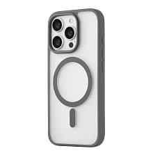 Чехол-накладка uBear Cloud Mag Case для iPhone 16 Pro, силикон, серый - 1