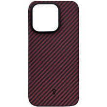 Чехол-накладка Asynora Magnetic aramid fiber для iPhone 15 Pro, арамид (кевлар), красный - 0