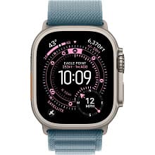 Смарт-часы Apple Watch Ultra 3 GPS + Cellular 49mm (корпус - натуральный титан, ремешок Alpine Loop светло-голубой, размер M) - 1