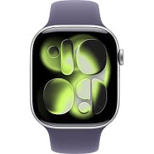 Смарт-часы Apple Watch Series 11 GPS 46mm (корпус - серебристый, ремешок Sport Band фиолетовый, размер M/L) - 1
