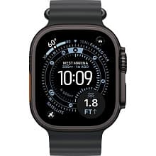 Смарт-часы Apple Watch Ultra 3 GPS + Cellular 49mm (корпус - черный титан, браслет Ocean Band черный, размер One Size) - 1