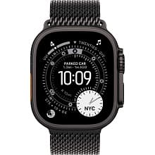 Смарт-часы Apple Watch Ultra 3 GPS + Cellular 49mm (корпус - черный титан, ремешок Milanese Loop черный, размер M) - 1