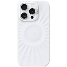 Чехол-накладка PYNANA Starlight для iPhone 16 Pro, экокожа, белый - 0