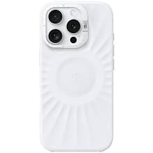 Чехол-накладка PYNANA Starlight для iPhone 16 Pro Max, экокожа, белый - 0
