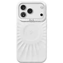 Чехол-накладка PYNANA Starlight Series для iPhone 17 Pro, экокожа, белый - 0