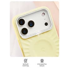 Чехол-накладка PYNANA Starlight Series для iPhone 17 Pro Max, силикон, желтый - 2