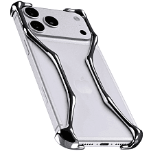 Чехол-накладка YNOT Shell для iPhone 17 Pro Max, авиационная сталь, серебристый - 1