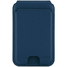 Кардхолдер uBear Fold MagSafe, экокожа, синий - 0