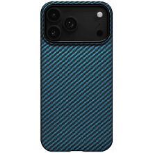 Чехол-накладка Pitaka Ultra-Slim для iPhone 17 Pro Max, кевлар, синий - 0