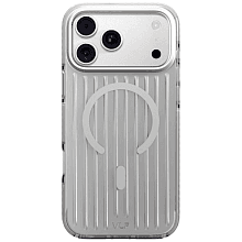 Чехол-накладка VLP Pulse Case для iPhone 18 Pro Max, поликарбонат/полиуретан, серебристый - 0