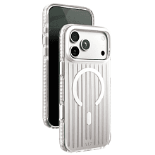 Чехол-накладка VLP Pulse Case для iPhone 18 Pro Max, поликарбонат/полиуретан, серебристый - 1