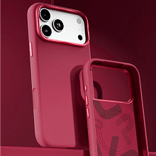 Чехол-накладка VLP Aster Pro Case для iPhone 18 Pro Max, силикон, красный - 1